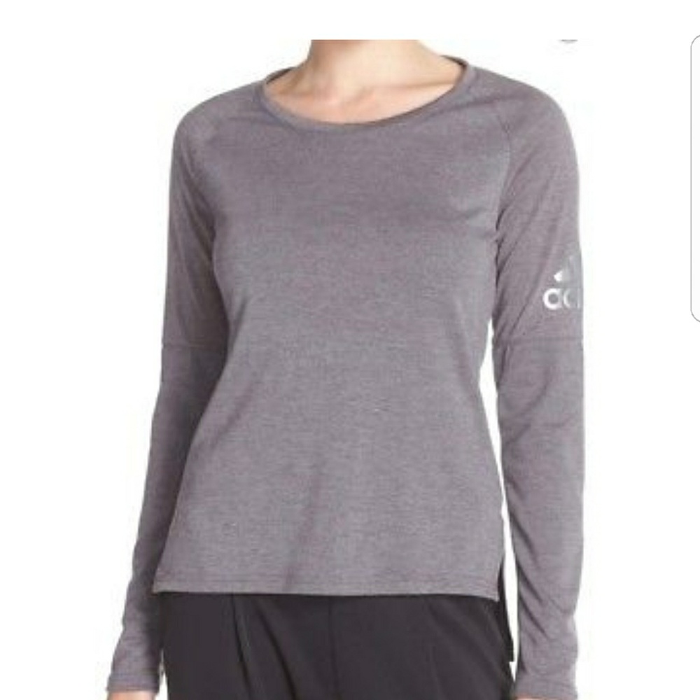 Adidas performance cover up gray long sleeve mediu